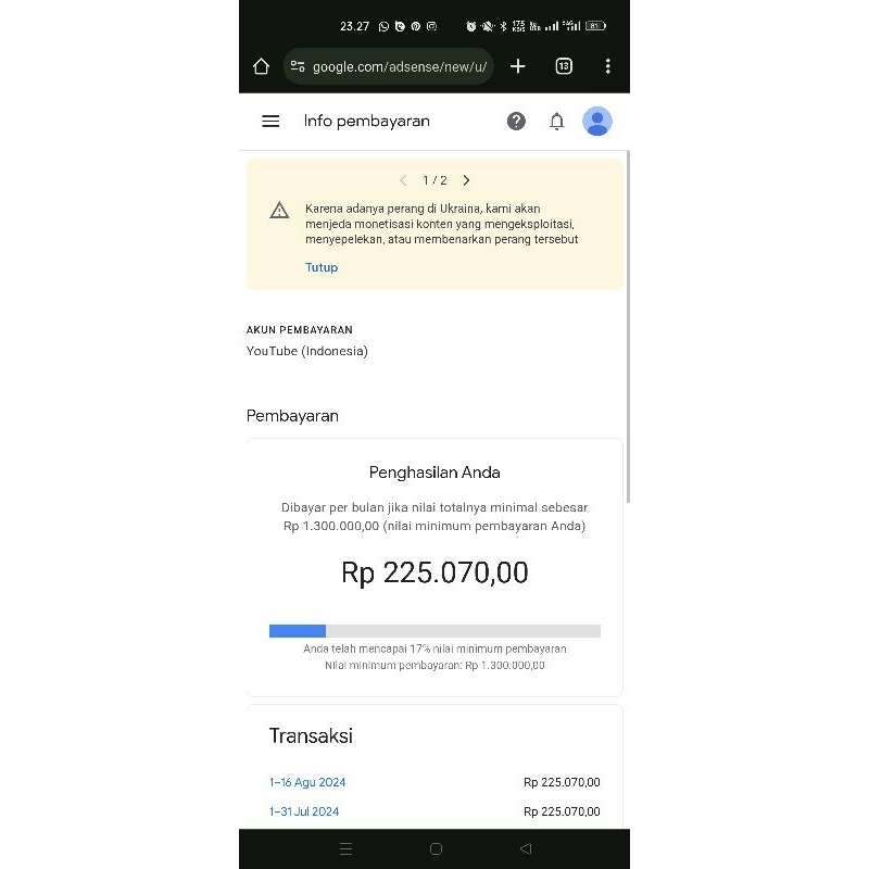 Chanel youtube + adsense monet