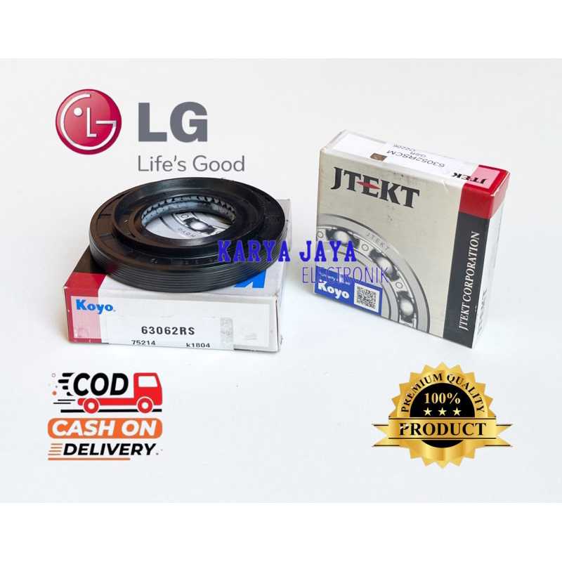 Tk- Bearing Set Mesin Cuci Lg 6305Rs-6306Rs Seal 37X76X9,5/12 Front Loading Koyo Japan