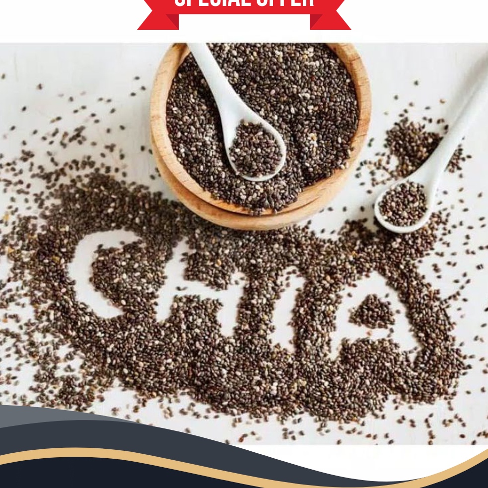 

TERBARU Biji Chia Seed 1 Kg Organik Black Chiaseed Original Natural Super Food