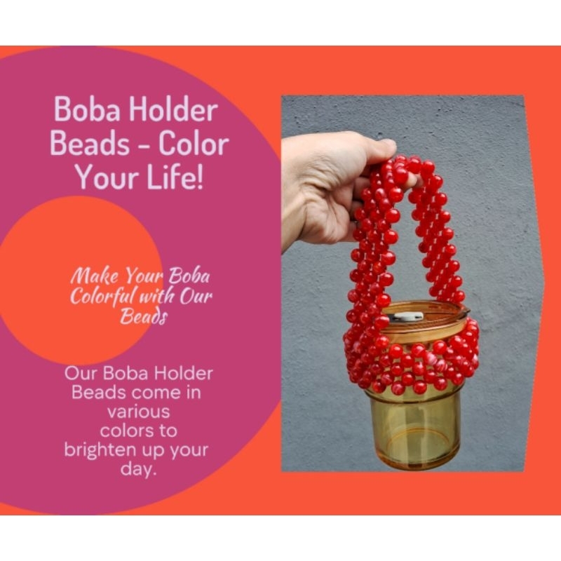 Cup holder manik / Cup Holder beads /  Boba Cup Holder