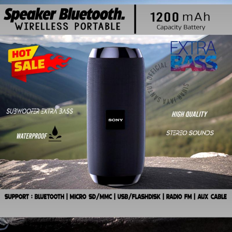 Speaker Bluetooth Portable Extrabass Sony Subwoofer Mini Terlaris Amanah COD