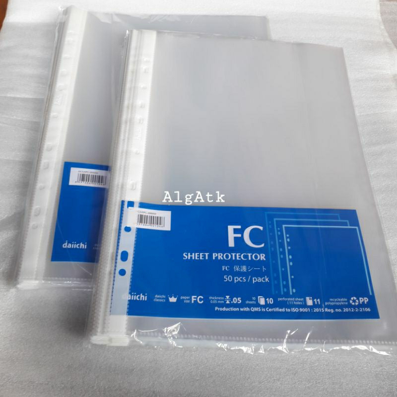 

Sheet Protector FC(Folio) Daiichi/Plastik Binder (Isi 50 lembar)