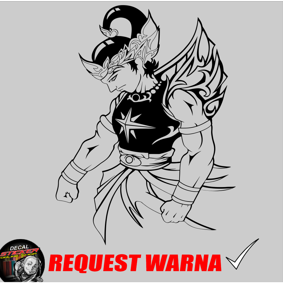cutting stiker all pick up-mobil-tangki motor-gerobak motif gatot kaca keren, free stiker sponsor ra