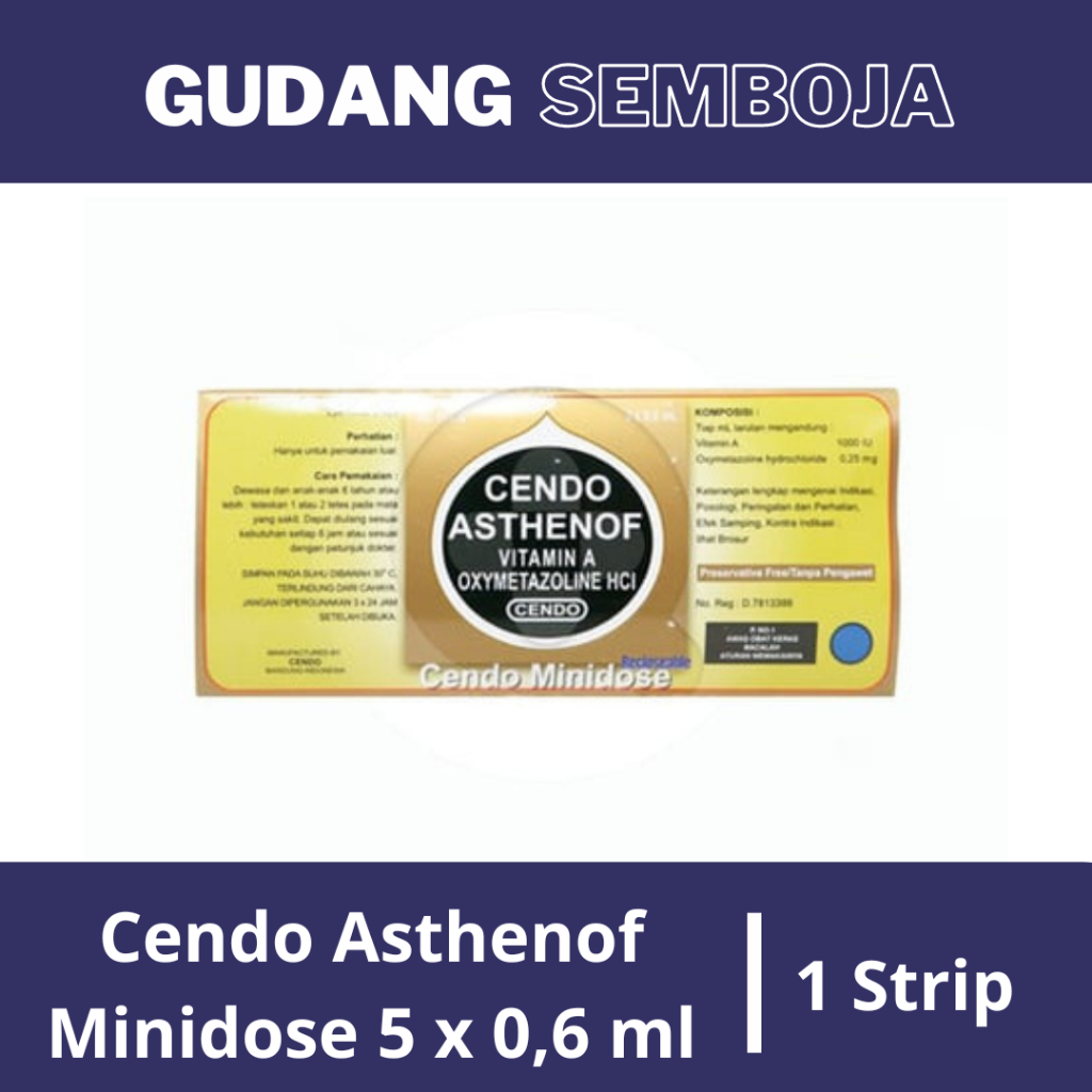 Cendo Asthenof Minidose 5 x 0,6 ml / Obat Tetes Mata Merah