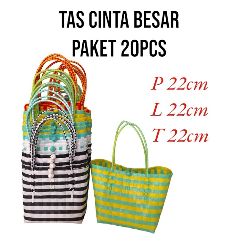

tas cinta besar paket (20pcs)/tas hampers/tas berkat/tas hajatan