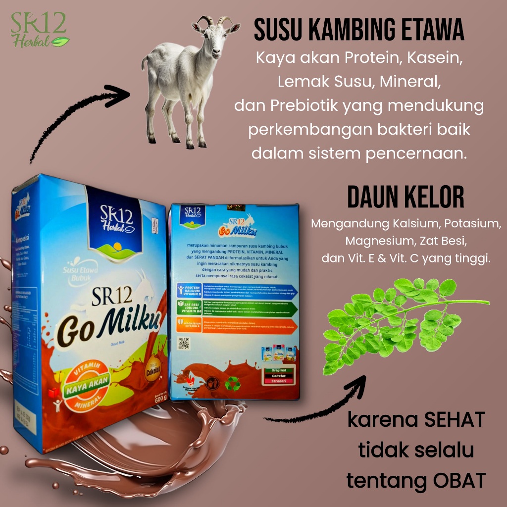 

SUSU GOMILKU SR12 ETAWA HALAL SUSU KAMBING ETAWA GO MILKU KUALITAS PREMIUM TIDAK BAU 200 GRAM