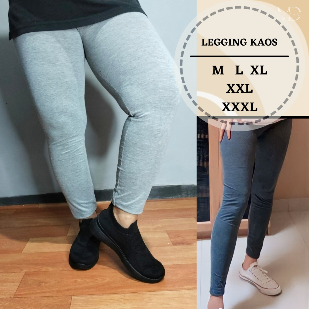 Legging Kaos Dewasa Tebal - Legging Wanita - Legging Olahraga Premium