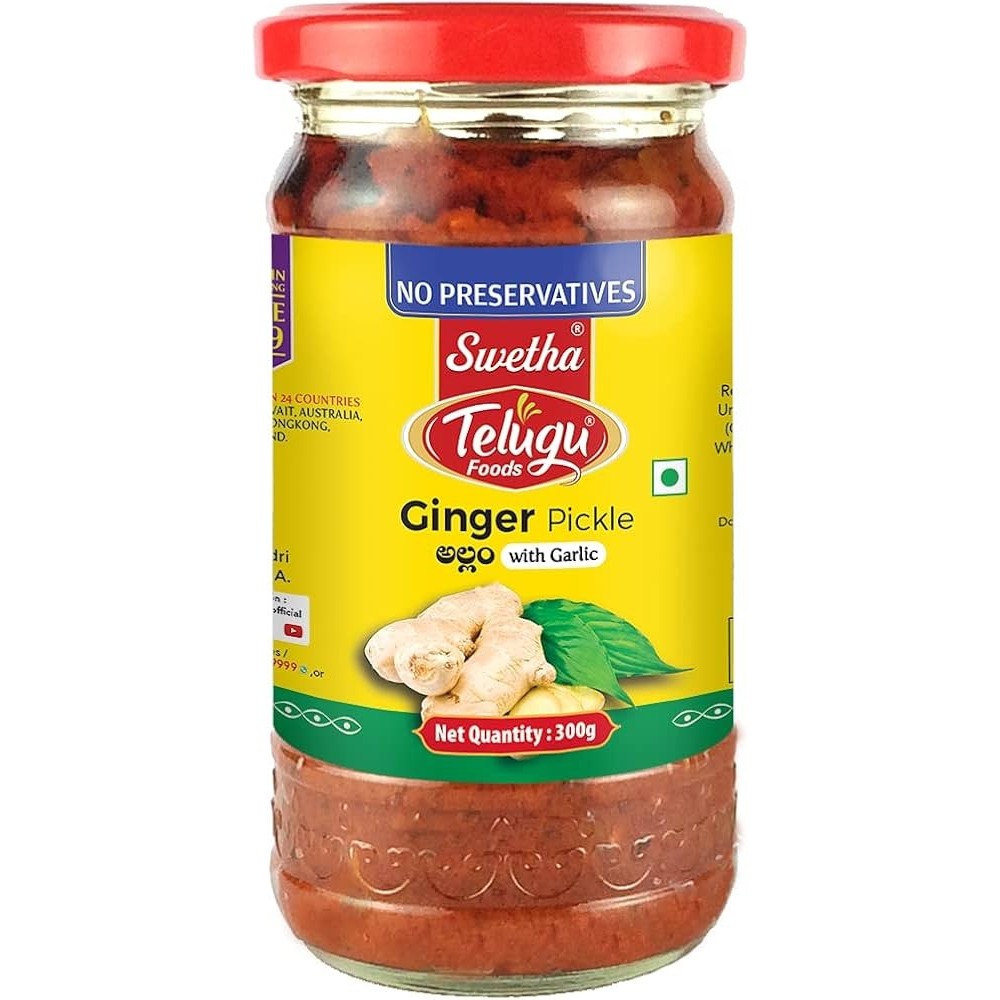 

TELUGU FOODS GINGER PICKLE 300GM