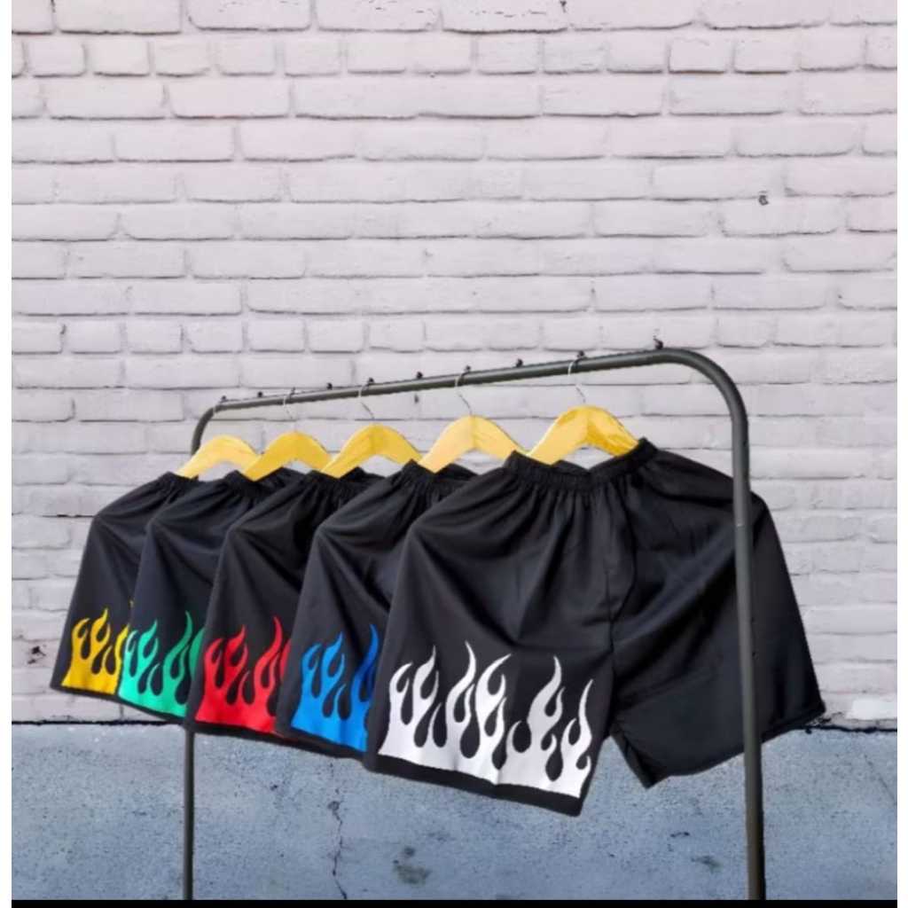 5pcs celana pendek santai pria wanita kolor boxer olahraga kotak kotak api tartan dewasa anak anak