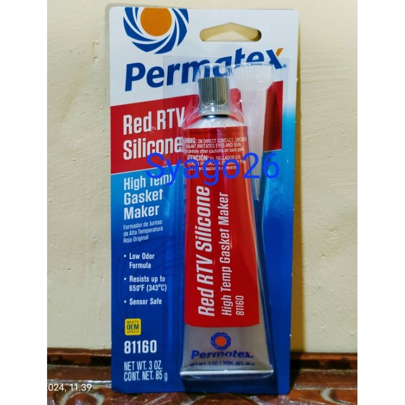 Lem Permatex Red RTV Silicone High Temp Gasket Maker