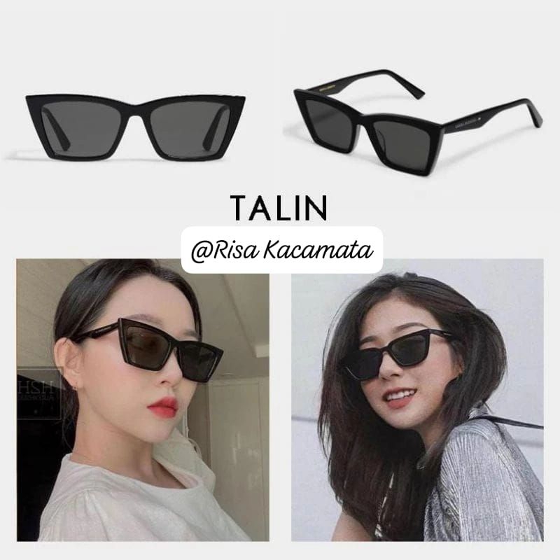 [ COD ] Kacamata Hitam Wanita Fashion Gm Talin Terbaru & Free Cleaners