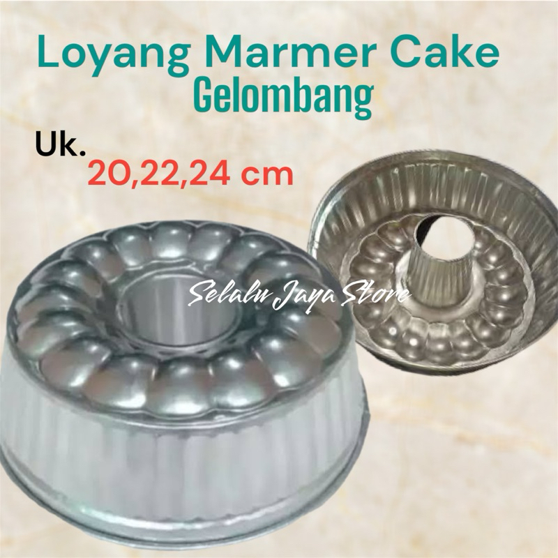 Loyang Marmer Cake / bolu jadul gelombang