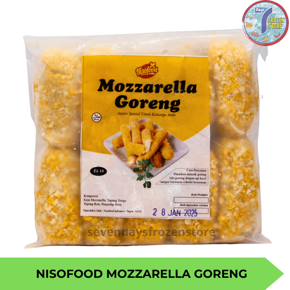 

Nisofood Keju Mozzarella Goreng Beku Frozen 300 Gr