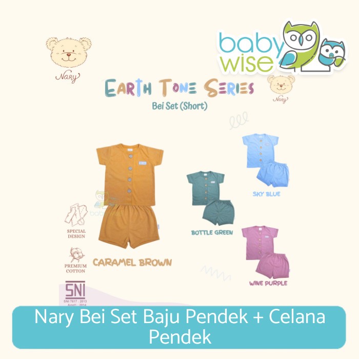 Nary Bei Set Baju Pendek + Celana Pendek