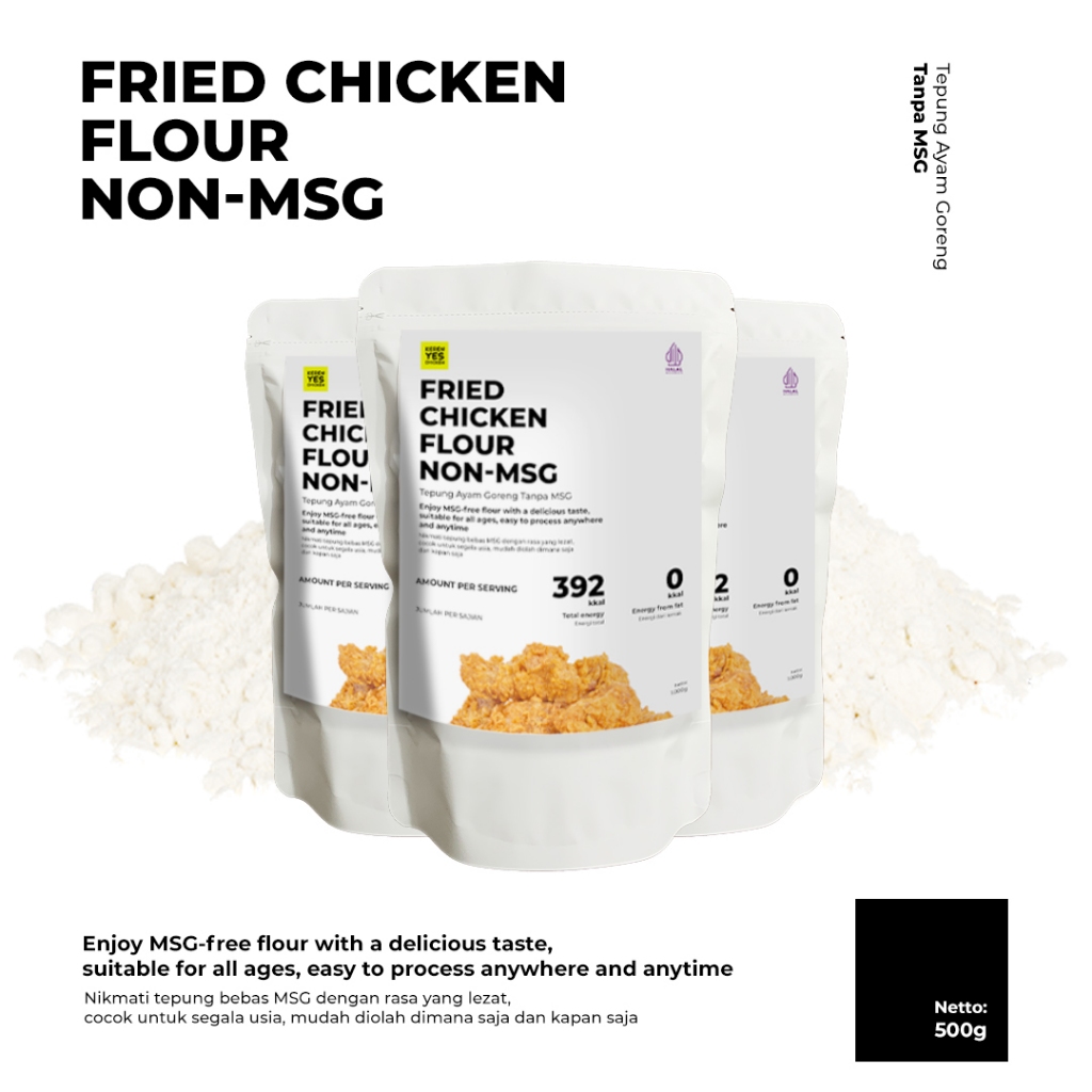 

kerenyes Fried chicken flour non-msg serbaguna Tepung Ayam Goreng Tanpa MSG 500g