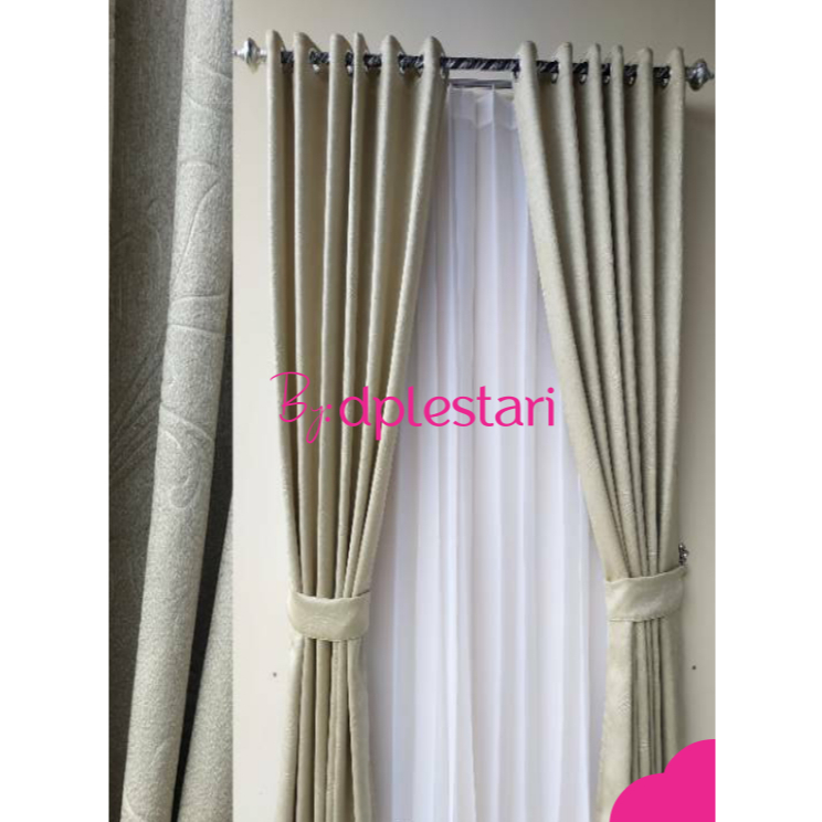 PREMIUM Gorden Hordeng Korden Blackout Bludru Import Grade A Tirai Jendela Polos Embos 3D Abstrak