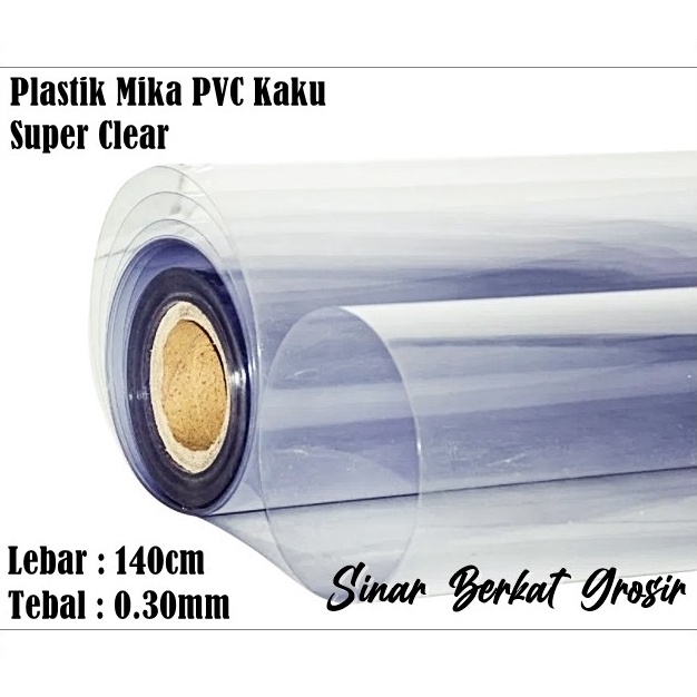 

QhgA3474 Plastik Mika Kaku Rigid PVC Impor Super Clear Tebal 3mm Lebar 14cm