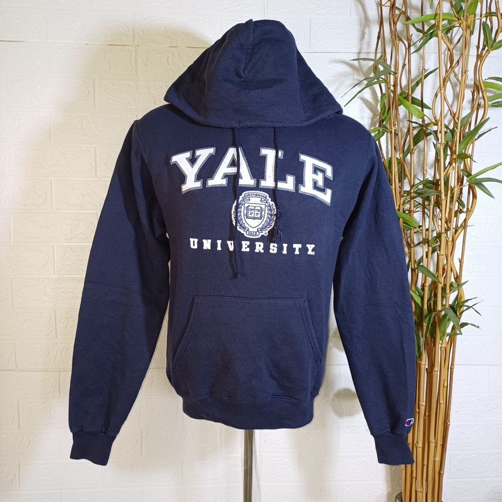 HOODIE VINTAGE CHAMPION YALE UNIVERSITY (SECOND BRANDED SZ S-M, PEKAT, HD0077