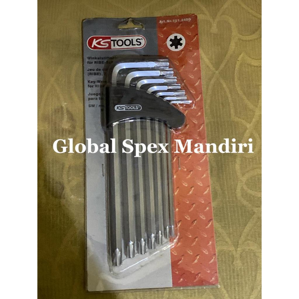 KS TOOLS KUNCI L BINTANG / RIBE KEY WRENCH SET 151.2450 GERMANY