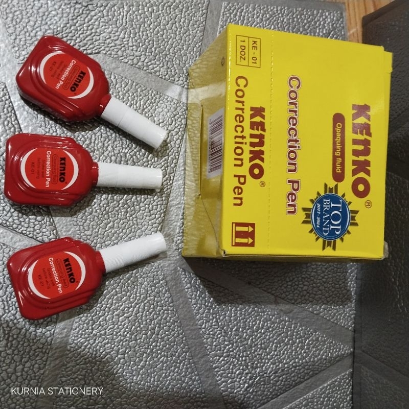 

ECERAN (1 PCS) Stipo/Tipe-X Cair KENKO Opaquing fluid Correction Pen (Oil based Quick Dry)