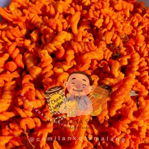 Makaroni spiral - jajanan micin anak muda -makaroni pedas 100gr LIVE