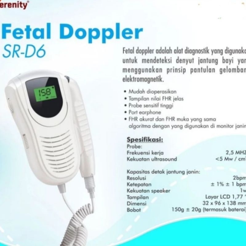 Fetal Doppler LCD SR-D6 - Serenity