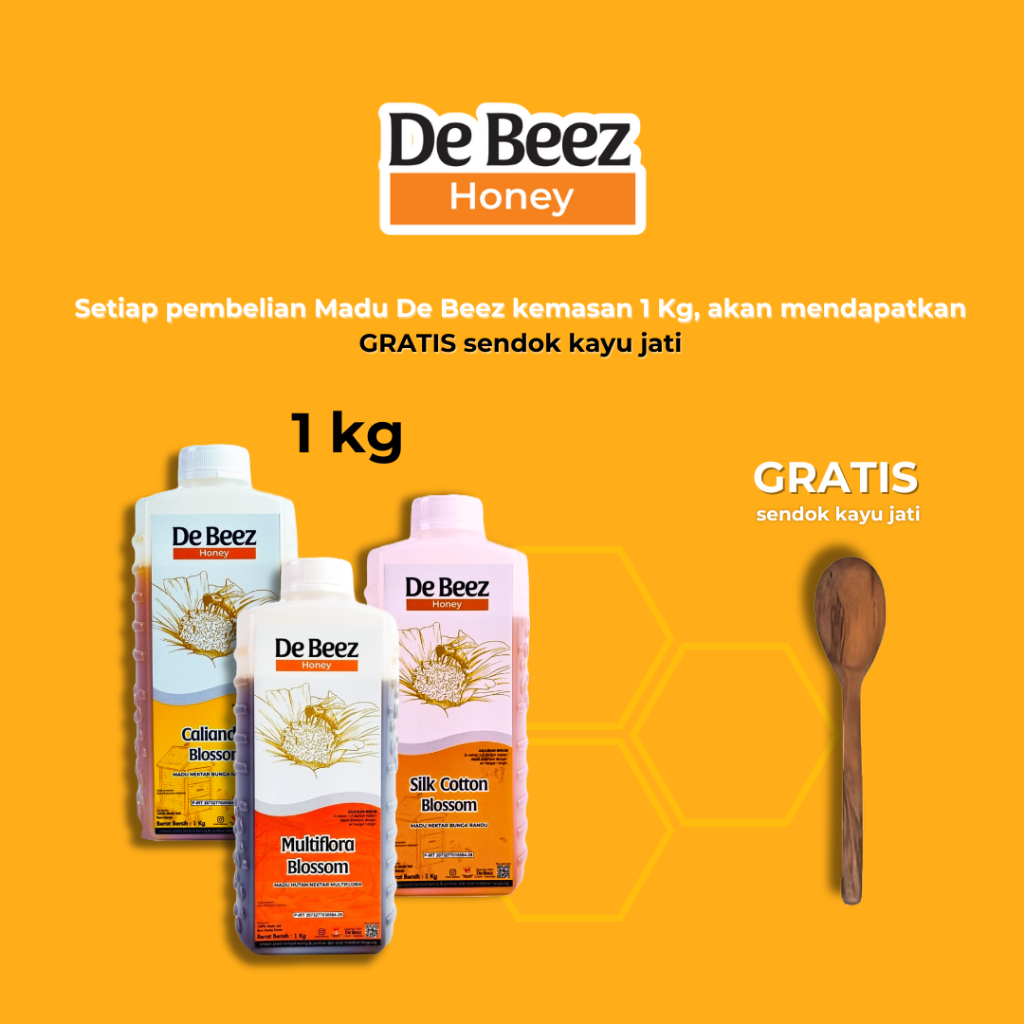 

De Beez Honey - Madu Asli Raw Honey 1 Kg