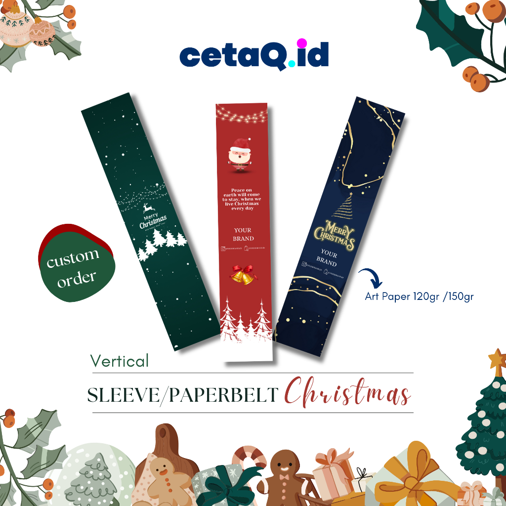 

Paperbelt natal vertikal, paper belt christmas hampers sleeve merry christmas happy new year