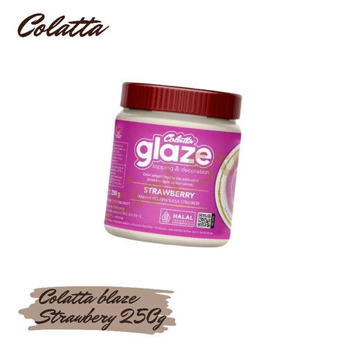 

COLATTA GLAZE TOPING STRAWBERRY 250 GRAM, TOPING INSTAN STRAWBERRY