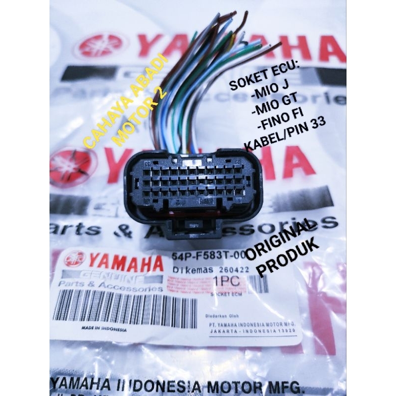 SOKET ECU ECCU  ECM  CDI KABEL 33 MIO J MIO SOUL GT FINO FI MIO GT ORIGINAL PRODUK