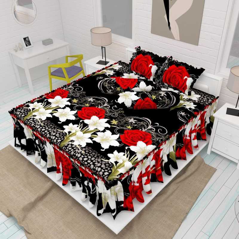 Sprei Rumbai Karakter Bunga Ukuran 180x200 160x200 120x200 Free 2 sarung bantal 2 sarung guling //HA