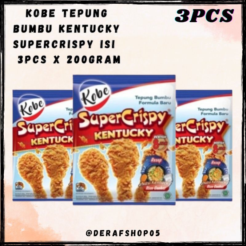 

Kobe Tepung Bumbu Kentucky Super Crispy Isi 3pcs x 200gram