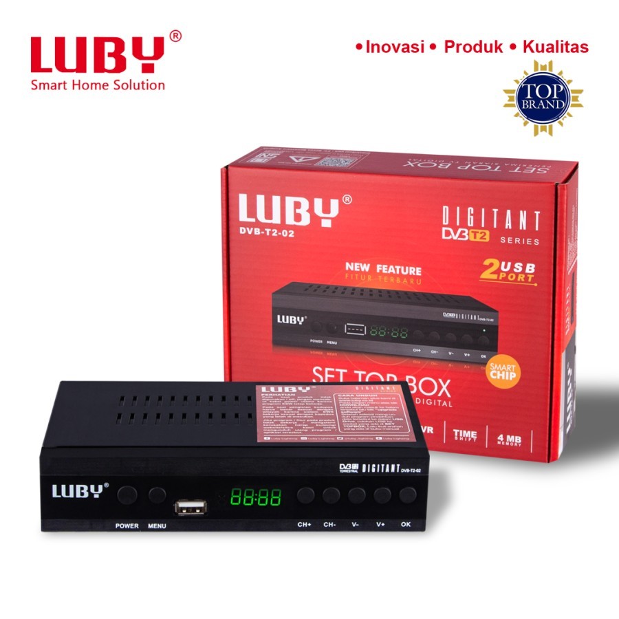 Luby Set Top Box DVB-T2-02 SIARAN TV DIGITAL KUALITAS BAGUS