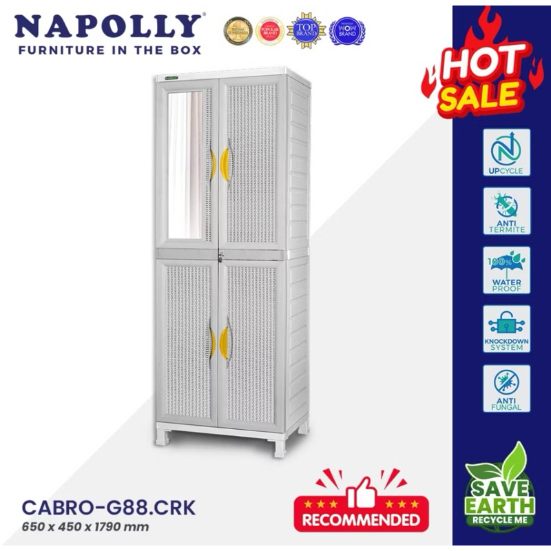 Lemari Plastik 2 Pintu Napolly Cabro G88 CRK