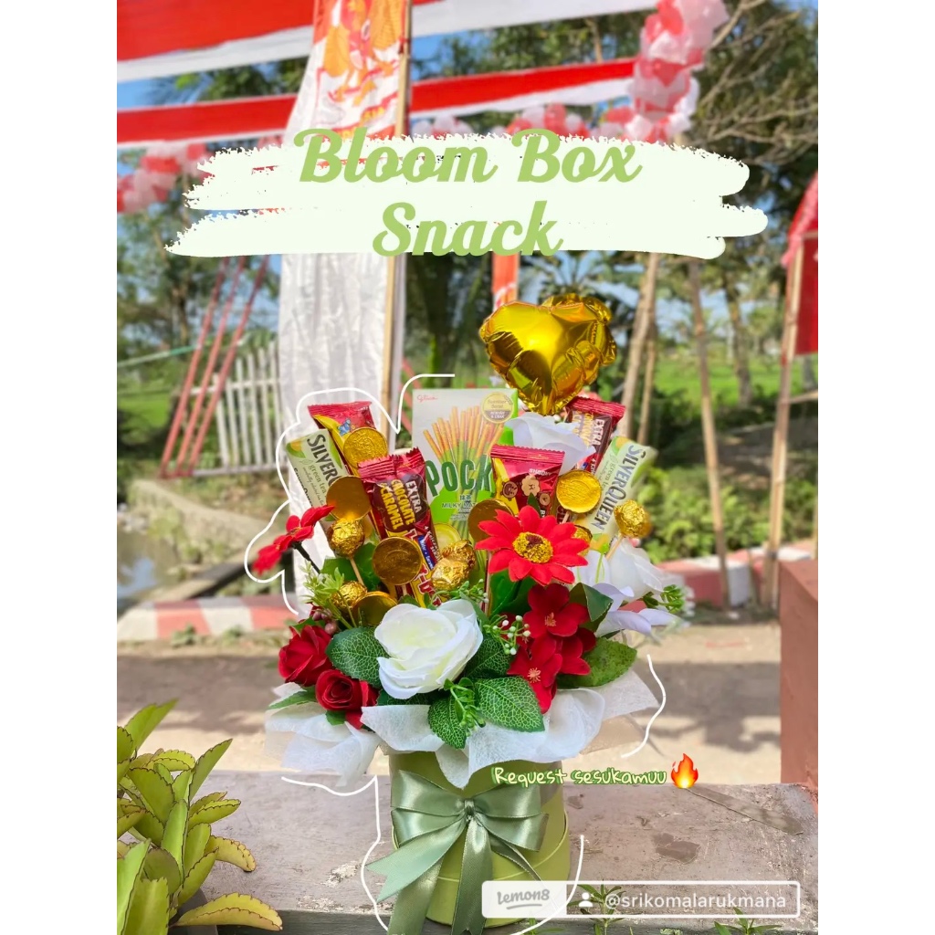 

Bloom box snack hadiah ulang tahun anak