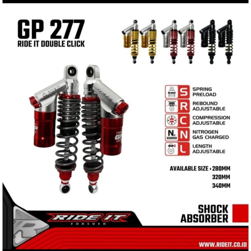 SHOCK BREAKER RIDE IT GP 277 NEW UK 280/320/340 MM