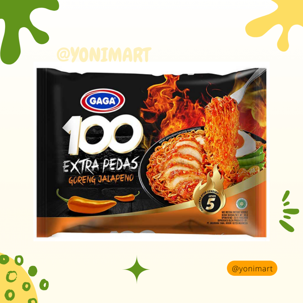 

Gaga 100 Ekstra Pedas Mie Goreng Jalapeno