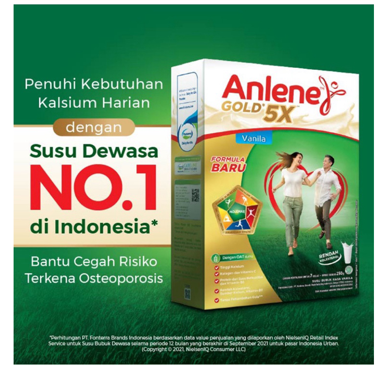 

Anlene Gold 5x Susu Bubuk dewasa varian Original , vanila dan coklat 240 gram