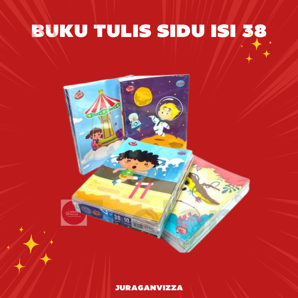 

10pcs Buku Tulis SIDU Garis 38lembar / 1pack Buku Tulis SIDU 38lembar / Buku Tulis SIDU