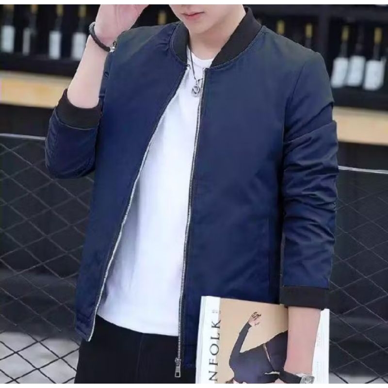 Jaket Bomber Pria Terbaru/ Jaket Pria Casual Slimfit/Jaket Pria Style Koreaan