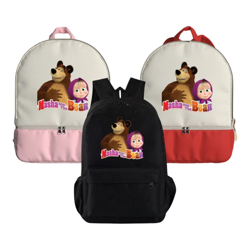 Tas Masha And The Bear tas sekolah anak gambar Masha And The Bear Tas Sekolah Masha And The Bear Vir