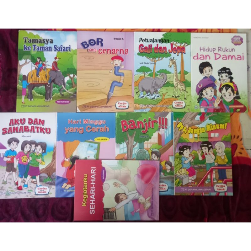 CERITA  ANAK ANAK BUKU DONGENG FULL COLOUR TAMASYA DI TAMAN SAFARI BOR PETUALANGAN GALI HIDUP RUKUN 