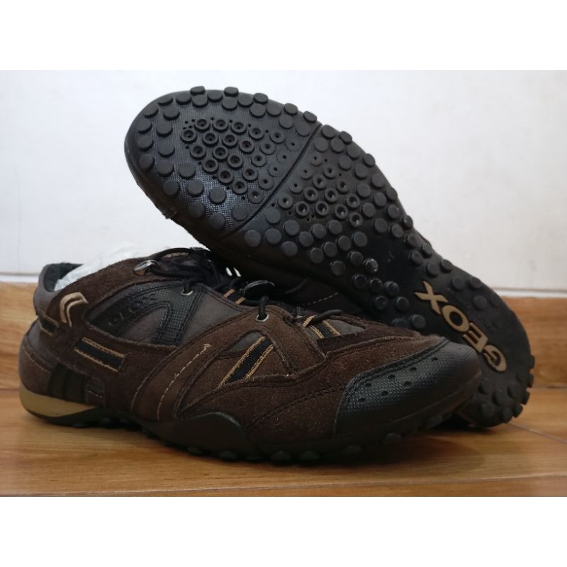 sepatu casual kulit GEOX respira black tag