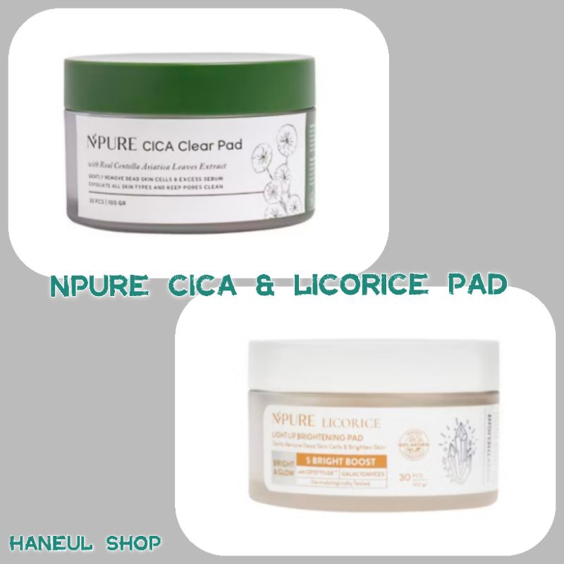 Npure Cica Clear Pad dan Licorice pad