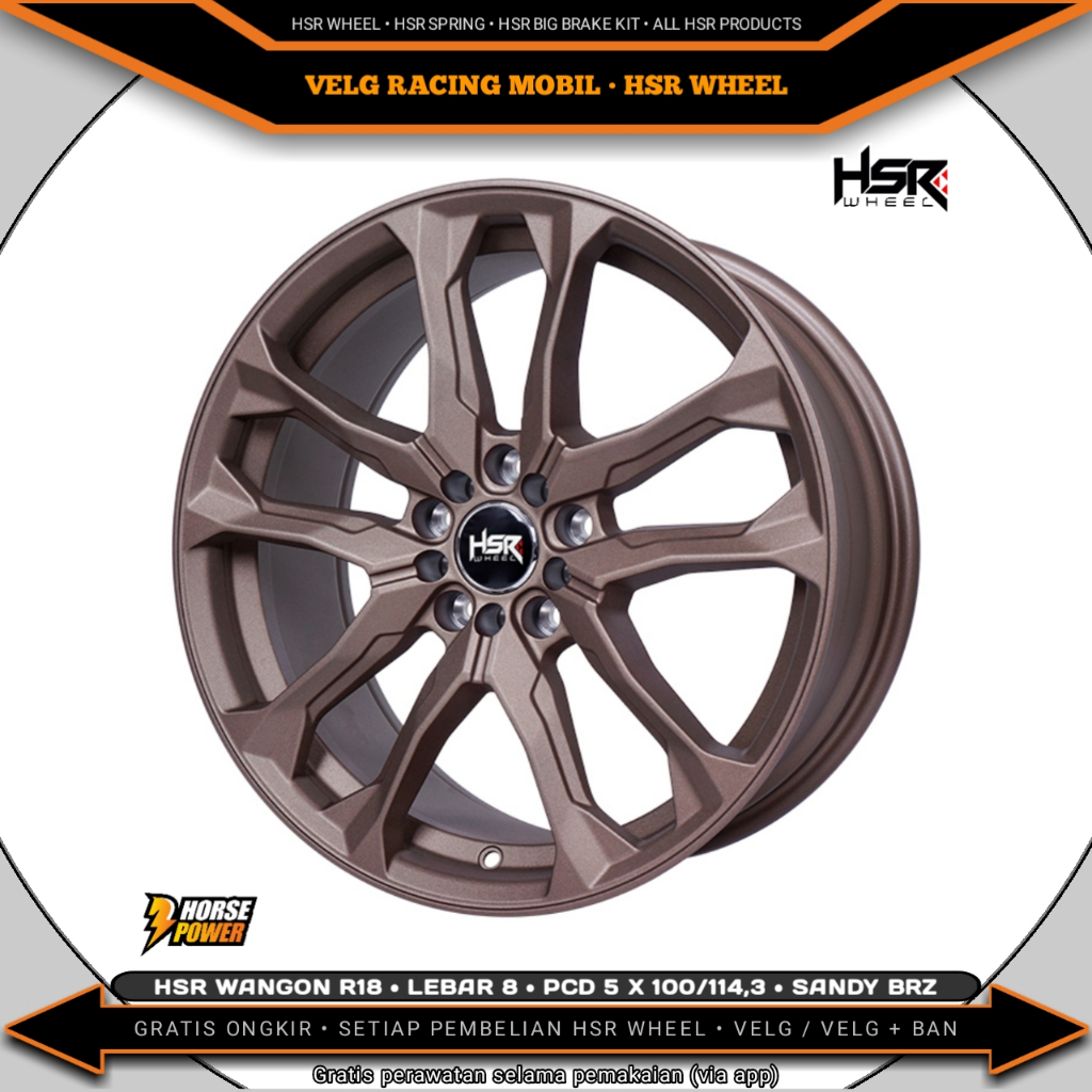 Velg R18 • Mobil 5 Baut Roda • Pcd 5 x 100/114,3 • Hsr Wangon