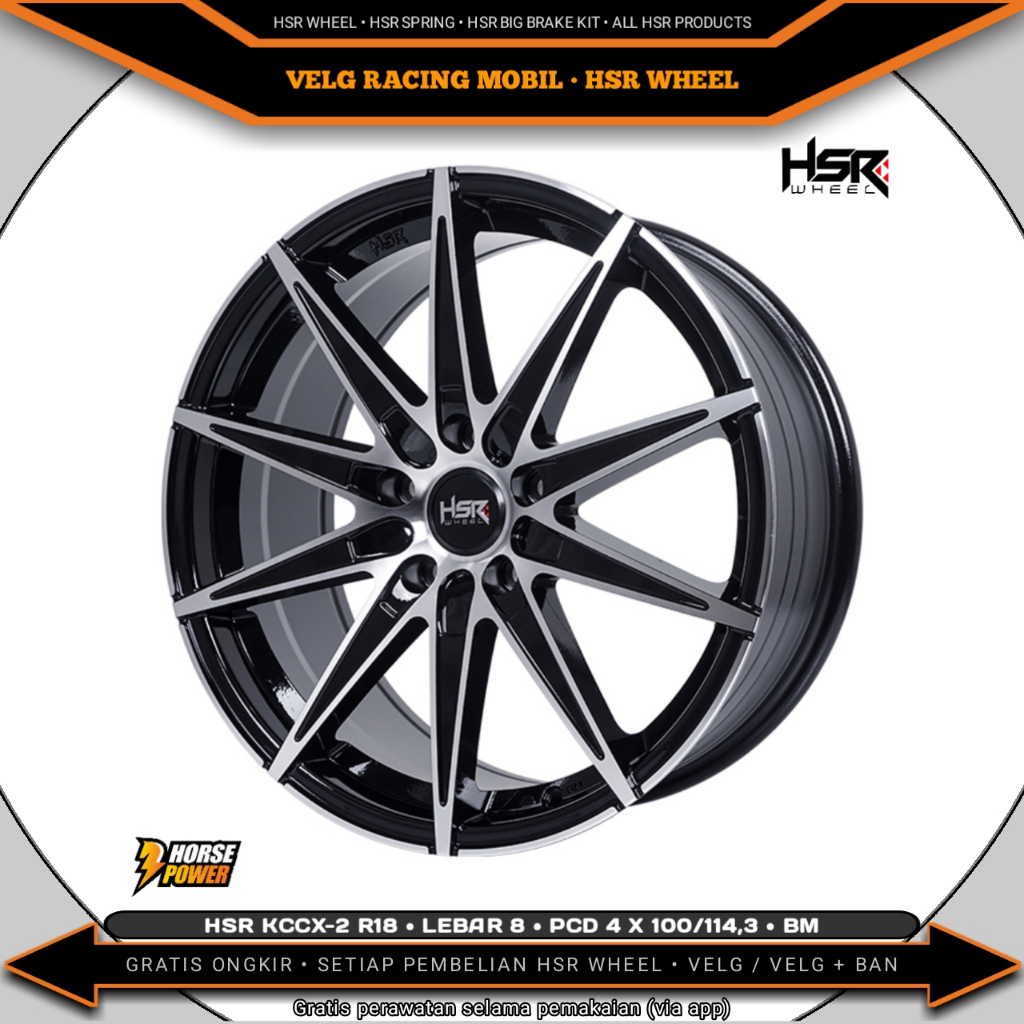 Velg R18 • Mobil 4 Baut Roda • Pcd 4 x 100/114,3 • Hsr Kccx-2