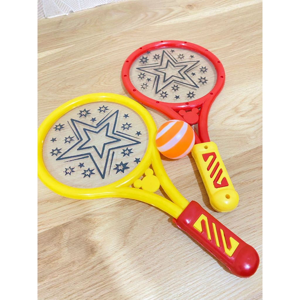 mainan anak raket - mainan raket motif - mainan set raket -  mainan raket badminton