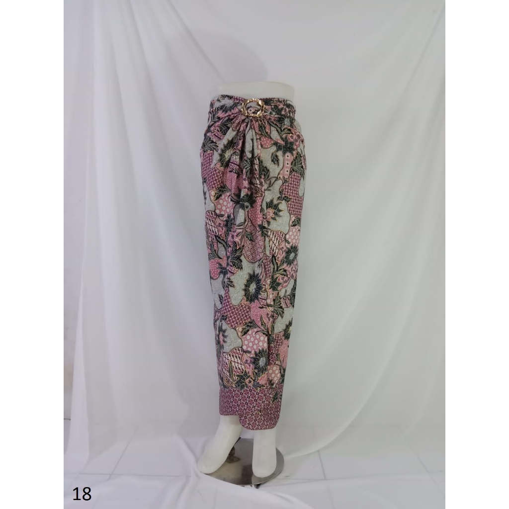 Rok Batik Wanita Kain Lilit Bahan Semi Sutra Silky Motif 18