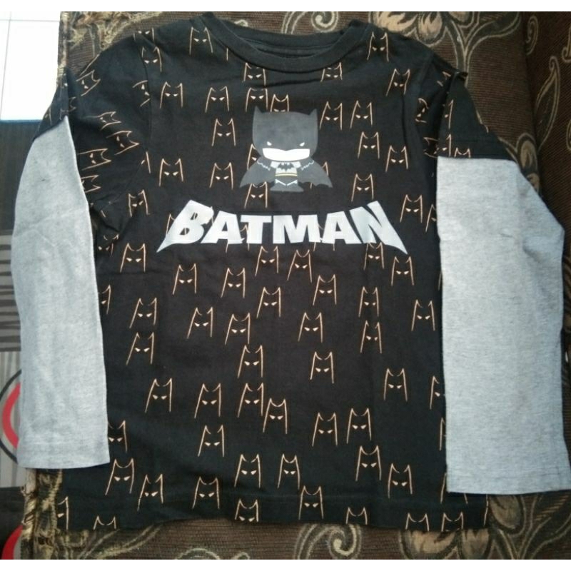 kaos anak batman  lengan panjang preloved