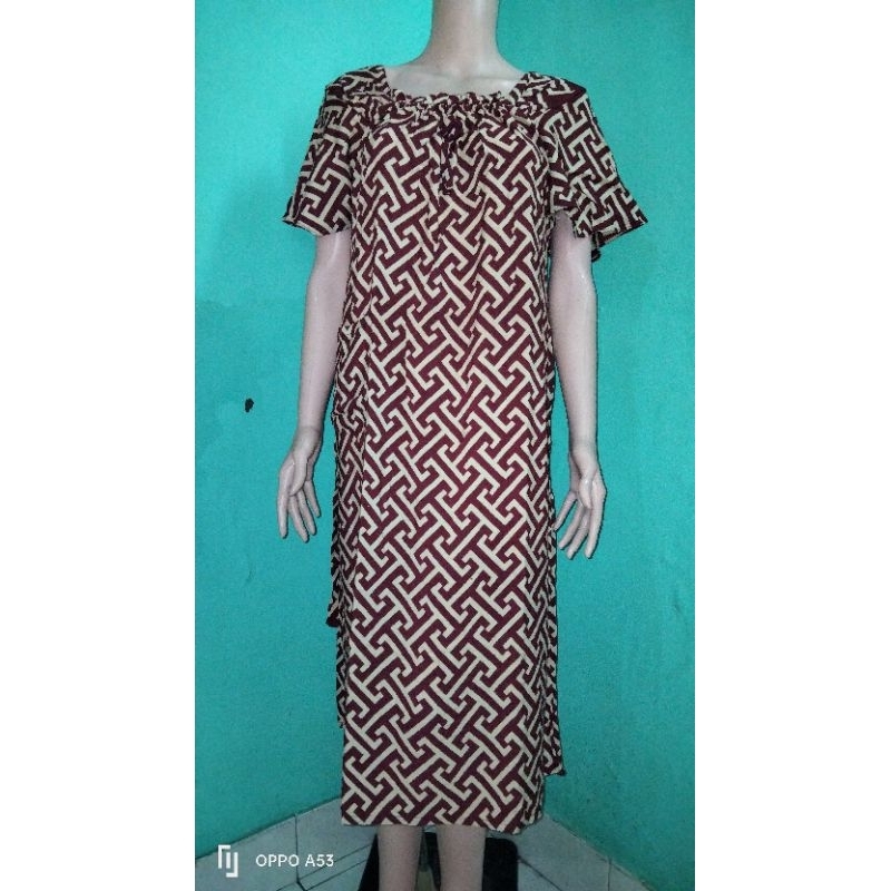 Daster karet depan belakang FUJI Motif Kotak